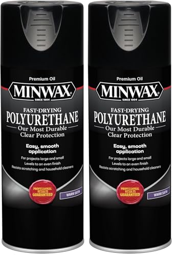 Minwax Fast Drying Polyurethane Spray, Protective Wood Finish, Clear Satin,