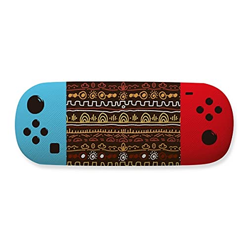 Boîte de rangement pour lunettes en bois d'art primitif africain