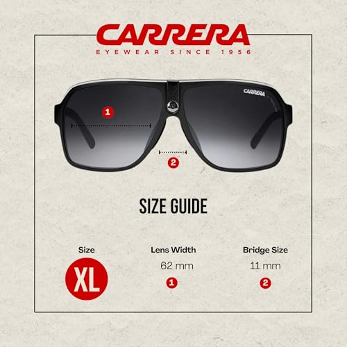 Carrera CA33/S 08V6/9O 62MM Black Crystal Grey/Dark Grey Gradient Plastic Rectangular Sunglasses For Men For Women + BUNDLE with Designer iWear Eyewear Kit4
