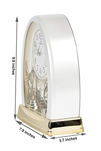 Rhythm Clocks "Joyful Crystal Pearl" Musical Mantel Clock #TOP2