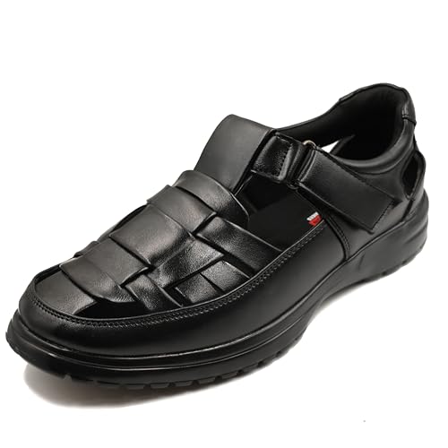 Image of Men's Orthopedic Roman Sandals | Soft Cushion Footbed | Lightweight Comfortable Anti-Skid Durable Sole | Open Toe Casual Formal Sandals for Men DASH-01