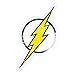 Spreadshirt DC Comics Justice League Flash Logo Retro Look Sticker, One Size, Transparent glänzend