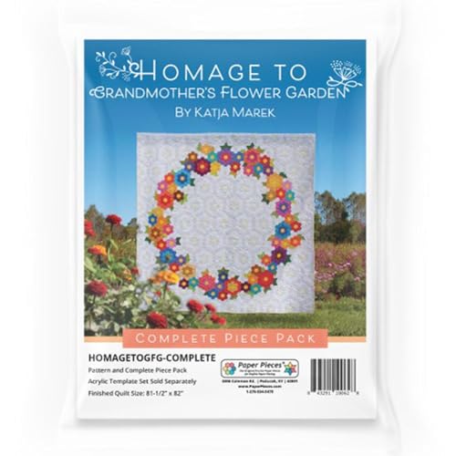 Paper Pieces - Pattern and Complete Paper Piece Pack for Katja Marek's Homage to Grandmother's Flower Garden Quilt