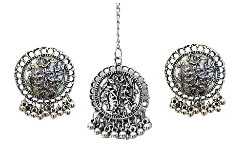 Kamadas oxidized Maang Tikka and Earring Set (B093SDNTCV) Amazon Price History, Amazon Price Tracker