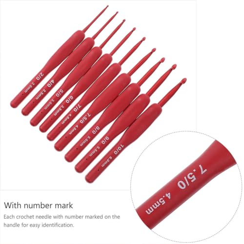 Kit de ganchillos de aluminio y silicona para tejer ropa de invierno sin deformar las puntas 4