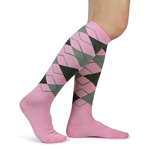 Spotlight Hosiery Elite Quality Colorful Soft Cotton Womens Argyle Knee High Socks4