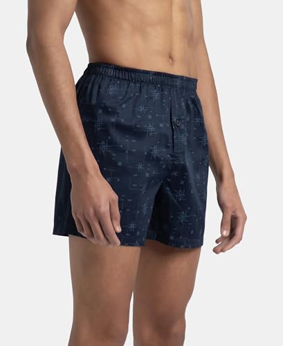 Image of Jockey 8222 Men's Super Combed Mercerized Cotton Woven Printed Inner Boxers with Ultrasoft and Durable Inner Waistband (Pack of 2)