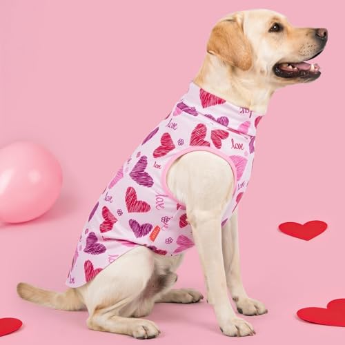 KYEESE 3Pack Valentines Dog Sweater, Warm Dog Clothes, Soft Turtleneck Dogs Sweatshirt, Fleece Pet Coat Vest, Comfy Large Pet Sweaters, Stretchy Pets Sweater for Large Dogs, Comfy Pets Shirt Vest, 3XL by KYEESE - Image 6