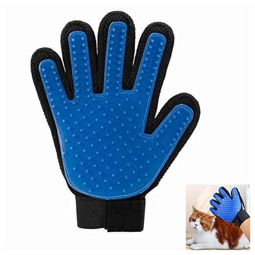 ZHIHUITL Guante de Aseo para Mascotas,Guante Quitapelos Mascota,Guante para Animales domésticos,Guante de Masaje para Mascotas,para Gatos y Perros con Pelo Largo y Corto