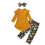 【Edad】 El sencillo y moderno conjunto de ropa de primavera e invierno de otoño e invierno es adecuado para 12-18 meses, 18-24 meses para niñas, 2-3T, 3-4T, 4-5T para niñas, adecuado para todas las estaciones.