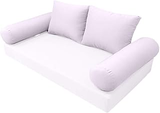 Prolinemax |Cover ONLY| Outdoor Style 1 Crib Knife Edge Bolster Back Pillow Slipcover AD107