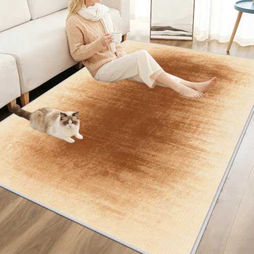 Alfombra pasillo lavable de 80x280 cm en color marrón antideslizante 6