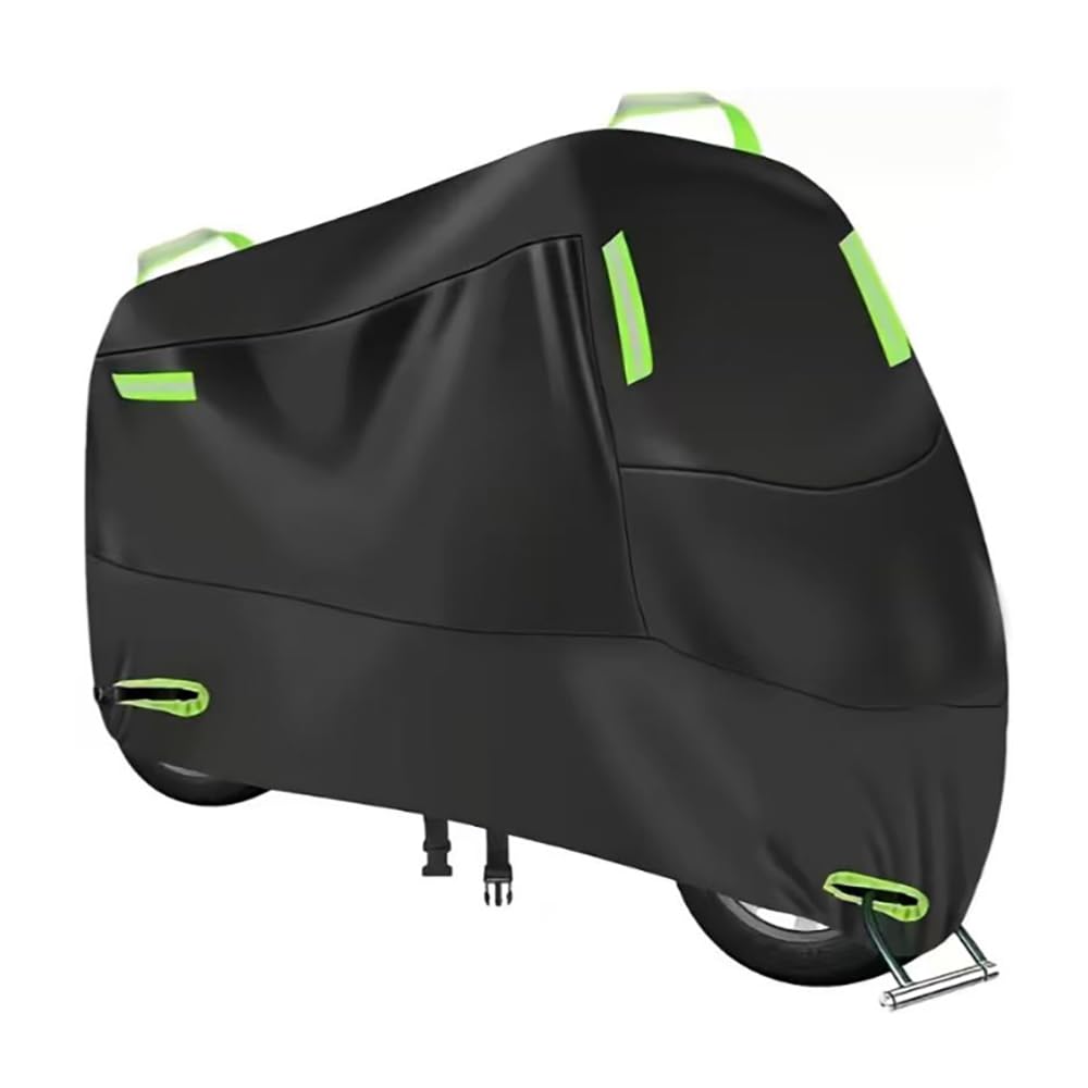 YWZQWJBC Motorbike Cover, for Suzuki Djebel 200 2002 Outdoor Motorbike Cover Waterproof Dustproof with Lock Hole & Reflective Tape,B