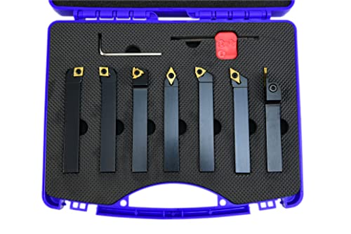 Shars 5/8" Indexable Carbide Turning Tool Set (7 Pcs) 404-2891 M]