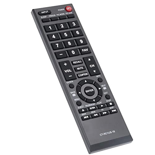 Beyution Ct-Rc1Us-16 Replacement Remote Control Fit For Toshiba Tv 43L310U 43L420U 49L310U 49L420U 55L310U 65L350U 19Av600U 19Av600Uz 19C100 19C100U 19C10U 19C1D 19C1Du 19L4200 19Sl410U 19Sl410X #TOP2