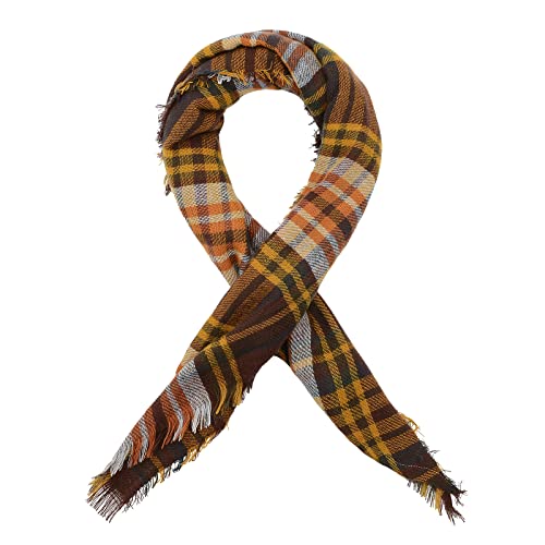 American Trends Scarfs for Women Winter Triangle Scarf Classic Plaid Warm Scarf Soft Scarves Knitted Wrap Shawl2