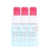 【正規品】ビオデルマ（Bioderma）サンシビオ エイチツーオー アイ 125ｍL 3本セット感肌用 ポイントメイククレンジング（ポイントメイク落とし マスカラリムーバー ティントリップリムーバー クレンジングウォーター 敏感肌用 無香料 無着色 エチルアルコール無添加 オイル無添加 パラベンフリー 弱酸性）
