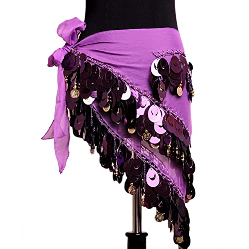 Cachecol de Dança do Ventre Traje de Dança do Ventre para Mulheres Cinto de Dança do Ventre Lantejou