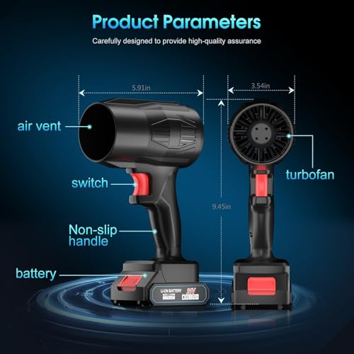 image for Restaswork Cordless Leaf Blower,21V Electric Handheld Leaf Blower,with