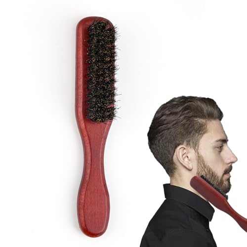 Hastazi Brosse à Barbe – Poils de Sanglier Naturels et Bois de Poirier Durable – Compatible avec Tous Types de Baume et Huile à Barbe – Conçue pour Hommes, Idéal pour Tout Type de Barbe
