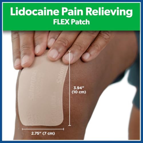 Salonpas Pain Relieving Flex Patch Lidocaine 4%, 7 Count (Pack of 1) - 1