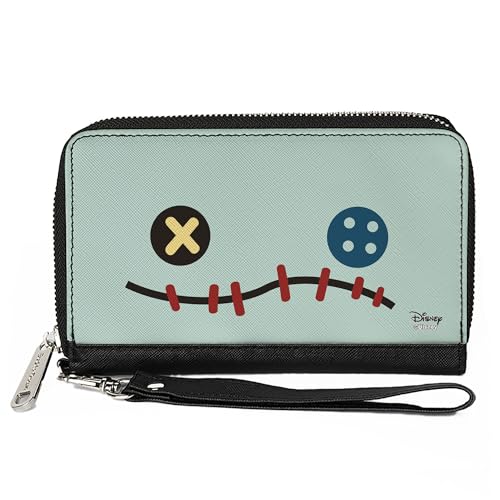 Buckle-Down Women's PU Zip Around Wallet Rectangle-Lilo & Stitch, 7.5