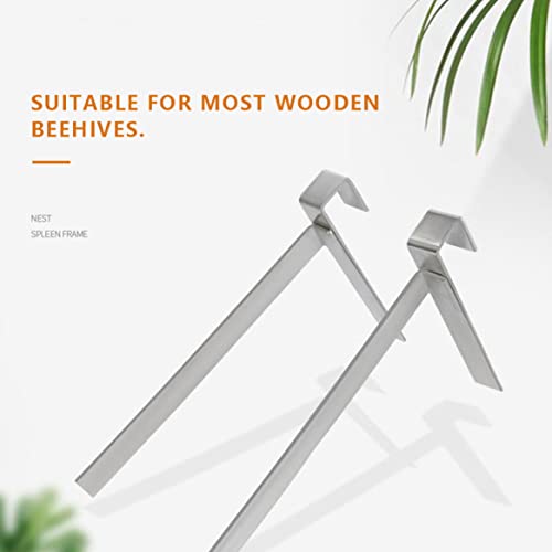 VONGLYHOO Biene Hive Barch Biene Bienenstockrahmen Halter Ständer Edelstahl Imkerei Werkzeug Seitenmontage Stützgestell… – Bild 3