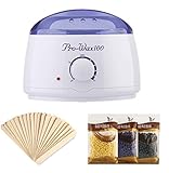 [page_title]-ROMEKER Haarentfernung Wachs Wachswärmer Wax Warmer Enthaarung Wachserhitzer Wax Heater Wachsgerät Waxing Kit Thermostat 80℃- 110℃ 500ml, Schmelzen in 10 min, 3 Wachsbohnen, 20 Holzspateln, EU Stecker