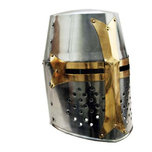 Brass Crusader Helmet for Halloween