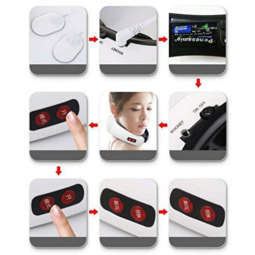 Massageador elétrico de pescoço ARTIBETTER portátil USB sem fio com ponto de gatilho de vértebra cer