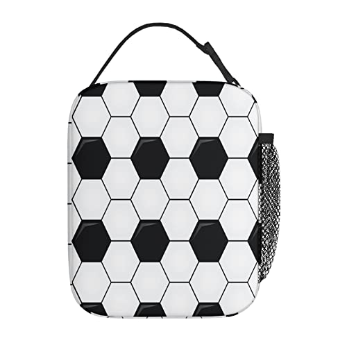 Lancheira de bola de futebol para mulheres e homens, lancheira reutilizável isolada para trabalho, e