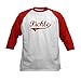 CafePress Pickle (Red Vintage) Kids Baseball Jersey Kids Cotton Baseball Jersey, 3/4 Raglan Sleeve Shirt