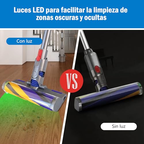 Cepillos Dyson V12 Detect Slim con cerdas suaves que protegen la moqueta 4