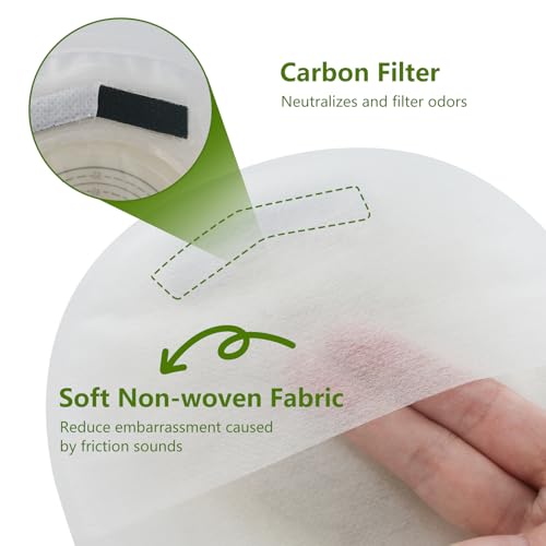 image for KONWEDA 25 Pack Colostomy Bags, Ostomy Drainable Pouches with Clamp Cl