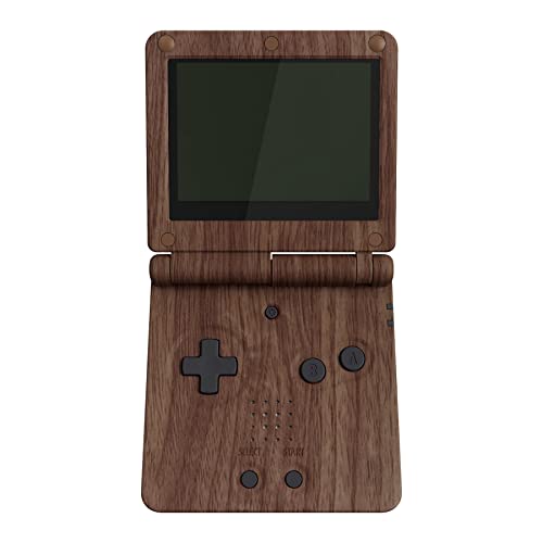 Image of IPS Ready Upgraded eXtremeRate Wood Grain Patterned Soft Touch Custom Replacement Housing Shell for Gameboy Advance SP GBA SP - Compatible with Both IPS & Standard LCD - Console & Screen NOT Included
