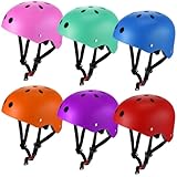 Copkim 6 Packs Kids Bike Helmet, CPSC Certified Toddler Preschool Bicycle Helmet for 3-8 Years Boys Girls Child Bicycle Colored Adjustable Safety Outdoor Sports Accessories Back to School Party Gifts