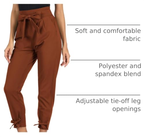Image of GRACE KARIN Womens Casual High Waist Pencil Pants Paper Bag Pants for Work