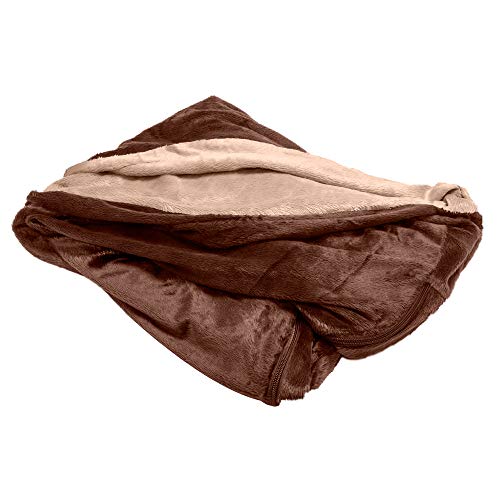 Furhaven Replacement Dog Bed Cover Microvelvet Snuggery, Machine Washable - Espresso, 26-inch