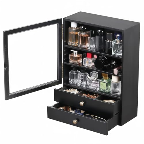 AUTOARK Wooden Cologne Organizer with Drawer