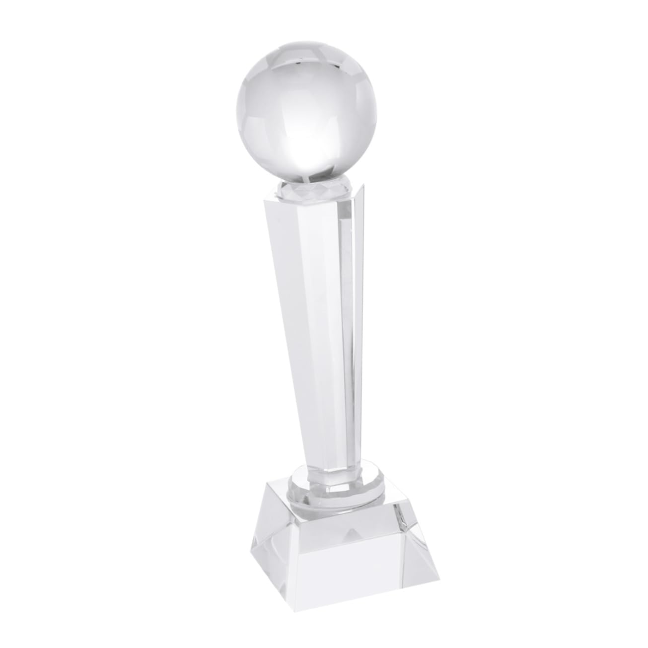 Milisten Trofeo de Fútbol de Cristal de Cuarzo para Partido y Torneo | Acabado Elegante y Creativo, Superficie Lisa, para Ceremonias de Primaria y Aula