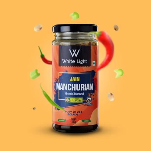 Image of White Light Food Jain Manchurian Sauce l Vegan and Natural Ingredients l Ready to Eat Healthy Food (250g) (Pack of 1)
