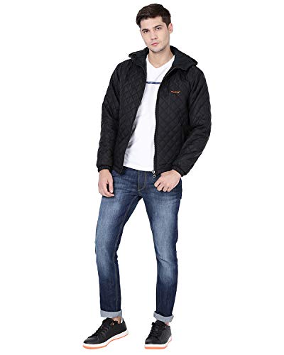 Image of Plutus Mens Solid Hooded Bomber Jacket