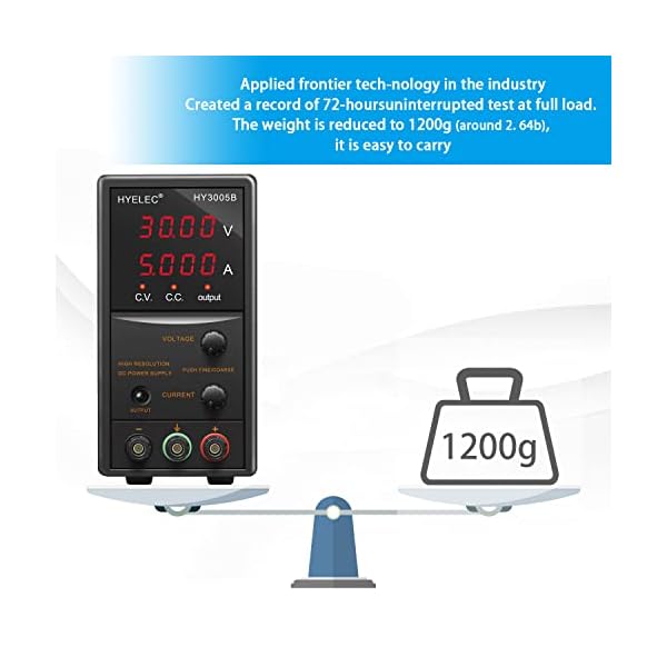 DC-Power-Supply-Variable-Hyelec-30V-5A-Adjustable-Switching-Regulated-DC-Bench-Power-Supply-with-4-Digits-LED-Display-Data-HoldCoarse-and-Fine-Adjustment-with-110V-Alligator-Leads DC-Power-Supply-Variable-Hyelec-30V-5A-Adjustable-Switching-Regulated-DC-Bench-Power-Supply-with-4-Digits-LED-Display-Data-HoldCoarse-and-Fine-Adjustment-with-110V-Alligator-Leads