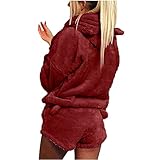 *【Design】:Certains modèles sont dotés d'un col montant pour garder votre cou au chaud, et leur coupe pull facilite leur enfilage et leur retrait, vous gardant bien au chaud en toute occasion. Que ce soit pour Noël, la fête des Mères, un anniversaire ou une fête, ces pyjamas moelleux sont un cadeau idéal.
