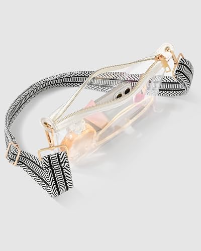 Image of FANGSUN Clear Purse for Women, Clear Crossbody Bag Stadium Approved, Small Transparent Handbag for Concert Event Festival