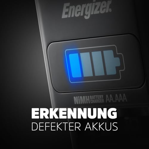 Energizer Recharge - Batterieladegerät für Wiederaufladbare Akku AA und AAA NiMH - 4 AA 2300 mAh Batterien inbegriffen - 4 Stunden Ladezeit - automatische Abschaltung und der Überladungsschutz