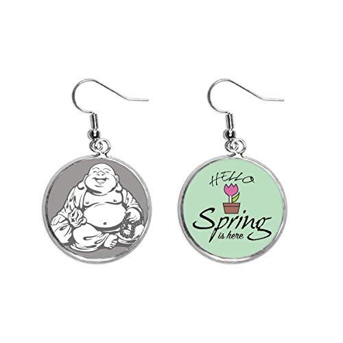 Pendientes de budismo Maitreya y colgante decorativo de estilo primavera