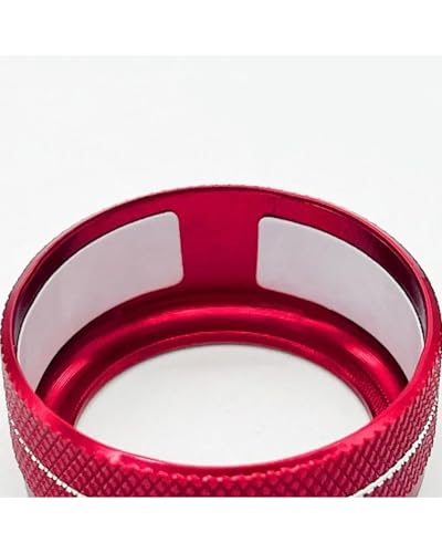 Temperature Adjustment Knob Red Air Condition Switch Knob Ring Cover Kit Climate Control HVAC (Red)