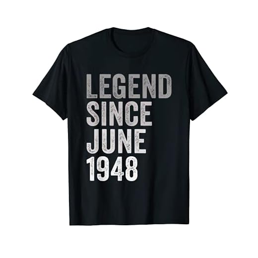 Leyenda Desde Junio de 1948 Año de Cumpleaños Camiseta