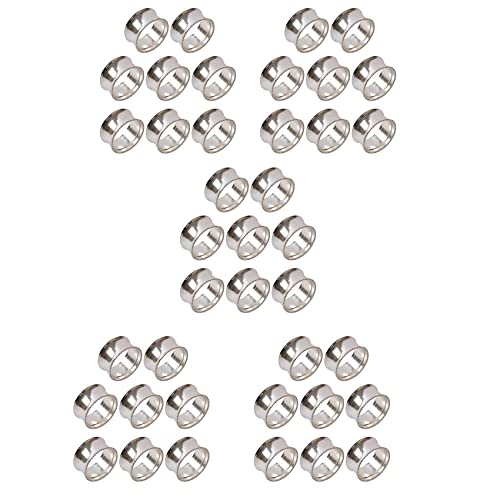 Anneau de serviettes délicates argenté avec perles pour décoration de table chic